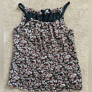 Gap Floral Top with Ribbon Straps